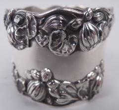  Gorham Manufacturing Co Antique Gorham Victorian Art Nouveau Sterling Silver Napkin Ring - 4542773