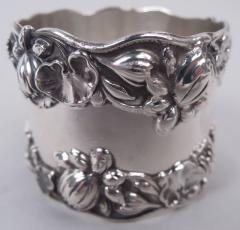  Gorham Manufacturing Co Antique Gorham Victorian Art Nouveau Sterling Silver Napkin Ring - 4542774