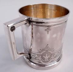  Gorham Manufacturing Co Antique Gorham Victorian Classical Coin Silver Baby Cup - 4341267
