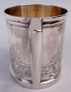  Gorham Manufacturing Co Antique Gorham Victorian Classical Coin Silver Baby Cup - 4341295