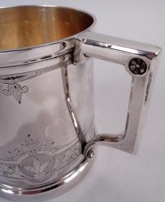  Gorham Manufacturing Co Antique Gorham Victorian Classical Coin Silver Baby Cup - 4341297