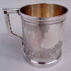  Gorham Manufacturing Co Antique Gorham Victorian Classical Coin Silver Baby Cup - 4341298