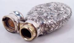  Gorham Manufacturing Co Antique Gorham Victorian Repousse Sterling Silver Flask 1890 - 4533381