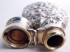  Gorham Manufacturing Co Antique Gorham Victorian Repousse Sterling Silver Flask 1890 - 4533384