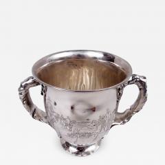  Gorham Manufacturing Co Antique Gorham Victorian Silver Fox Hunt Trophy Cup 1885 - 3985645