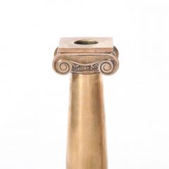  Gorham Manufacturing Co Art Deco Solid Bronze Plinth Base Corinthian Style Candleholders signed Gorham - 4720028