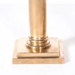  Gorham Manufacturing Co Art Deco Solid Bronze Plinth Base Corinthian Style Candleholders signed Gorham - 4720029