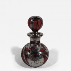  Gorham Manufacturing Co Beautiful Antique Gorham Classical Red Silver Overlay Perfume - 3753348