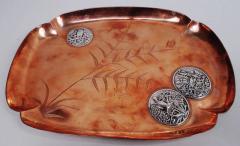  Gorham Manufacturing Co Gorgeous Gorham Japonesque Mixed Metal Copper Tray - 3775537