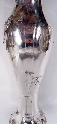  Gorham Manufacturing Co Gorgeous Gorham Martel Silver 22 Inch Centerpiece Vase 1908 - 3983885