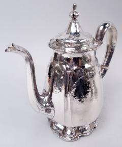  Gorham Manufacturing Co Gorham Art Nouveau Martel Silver Coffee Tea Set on Tray - 4386036