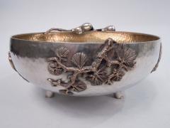  Gorham Manufacturing Co Gorham Japonesque Hand Hammered Mixed Metal Dragonfly Bowl 1883 - 3764758