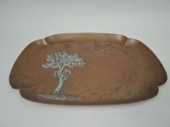  Gorham Manufacturing Co Gorham Japonesque Mixed Metal Bird Butterfly Copper Tray 1882 - 3760220