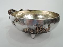  Gorham Manufacturing Co Gorham Japonesque Mixed Metal Bowl with Fruiting Apple Branch 1883 - 3750692