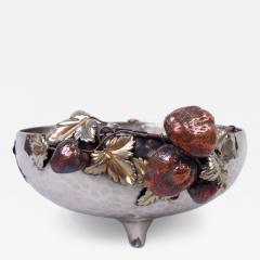  Gorham Manufacturing Co Gorham Japonesque Mixed Metal Strawberry Butterfly Bowl 1881 - 4379383