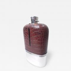 Gorham Manufacturing Co Gorham Jumbo Sterling Silver Leather Safari Flask 1896 - 3771628