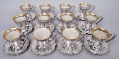  Gorham Manufacturing Co Gorham Martel Edwardian Art Nouveau Demitasse Holders Saucers 1920 - 4543091
