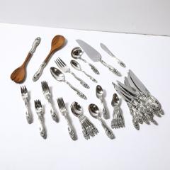  Gorham Manufacturing Co Gorham Sterling Decor Pattern Flatware Service for 12 With Serving Pieces - 3819438