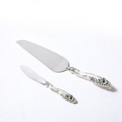  Gorham Manufacturing Co Gorham Sterling Decor Pattern Flatware Service for 12 With Serving Pieces - 3819497