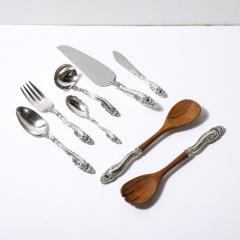  Gorham Manufacturing Co Gorham Sterling Decor Pattern Flatware Service for 12 With Serving Pieces - 3819501