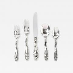  Gorham Manufacturing Co Gorham Sterling Decor Pattern Flatware Service for 12 With Serving Pieces - 3823906