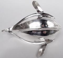  Gorham Manufacturing Co Gorham Sterling Silver Leaf Boat Bowl with Cherub Oarsman 1870 - 4032797