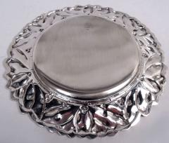  Gorham Manufacturing Co Gorham Strikingly Stylish Sterling Silver Plates in Bold Leaf Pattern - 4107120