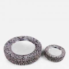  Gorham Manufacturing Co Gorham Strikingly Stylish Sterling Silver Plates in Bold Leaf Pattern - 4110022