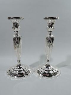  Gorham Manufacturing Co Pair of American Edwardian Sterling Silver Candlesticks by Gorham - 3750370