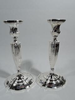  Gorham Manufacturing Co Pair of American Edwardian Sterling Silver Candlesticks by Gorham - 3750371