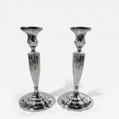  Gorham Manufacturing Co Pair of American Edwardian Sterling Silver Candlesticks by Gorham - 3753392