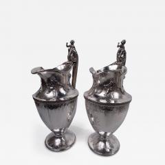  Gorham Manufacturing Co Pair of Antique Gorham American Classical Silver Ewers C 1860 - 3771671