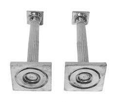  Gorham Manufacturing Co Pair of Antique Gorham Sterling Silver Column Candlesticks 1912 - 4515466