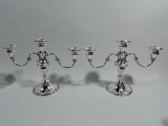  Gorham Manufacturing Co Pair of Gorham Chantilly Duchess Sterling Silver 3 Light Candelabra - 3750493