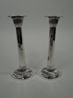  Gorham Manufacturing Co Pair of Gorham Edwardian Modern Classical Sterling Silver Candlesticks - 3758000