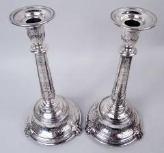  Gorham Manufacturing Co Pair of Gorham Florenz Sterling Silver Candlesticks 1924 - 4537339