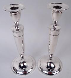  Gorham Manufacturing Co Pair of Gorham Modern Georgian Sterling Silver Candlesticks 1922 - 4543708