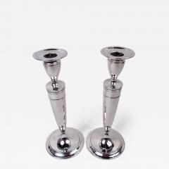  Gorham Manufacturing Co Pair of Gorham Modern Georgian Sterling Silver Candlesticks 1922 - 4546182