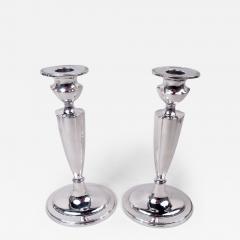  Gorham Manufacturing Co Pair of Gorham Neoclassical Sterling Silver Candlesticks 1929 - 4537588