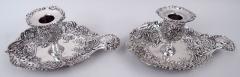 Gorham Manufacturing Co Pair of Gorham Victorian Classical Repousse Chambersticks 1891 - 4543067