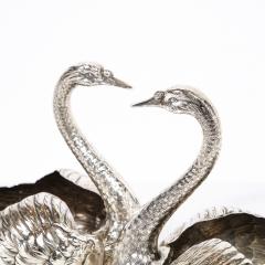  Gorham Manufacturing Co Pair of Sterling Silver Swan Decorative Bowls Signed Gorham Sterling - 4566309