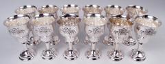  Gorham Manufacturing Co Set of 12 Gorham Chantilly Sterling Silver Goblets - 4222662