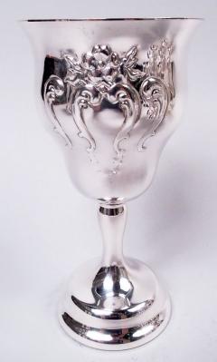  Gorham Manufacturing Co Set of 12 Gorham Chantilly Sterling Silver Goblets - 4222716