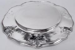  Gorham Manufacturing Co Set of 12 Gorham Edwardian Art Nouveau Martel Silver Dinner Plates - 4337284