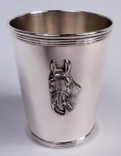  Gorham Manufacturing Co Set of 4 Gorham Newport Derby Day Sterling Silver Horse Mint Juleps - 3986148