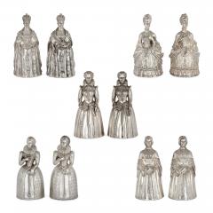  Gorham Manufacturing Co Set of twelve silver plated bronze Queen hand bells by Gorham - 2805362