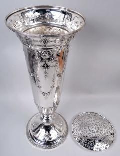  Gorham Manufacturing Co Sumptuous Gorham Edwardian Classical Sterling Silver 27 Inch Vase - 4424827