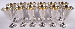  Gorham Manufacturing Co Twelve Gorham Sterling Silver Goblets in Desirable 272 Puritan Pattern - 4059199