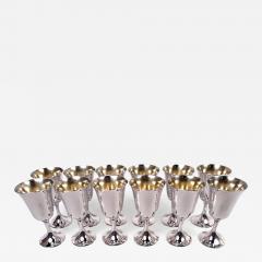  Gorham Manufacturing Co Twelve Gorham Sterling Silver Goblets in Desirable 272 Puritan Pattern - 4062031