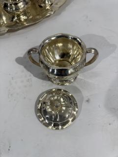  Gorham Manufacturing Co Very rare coffee and tea service In solid silver by A Gorham Art Nouveau  - 4570984